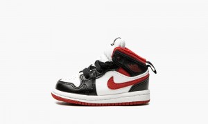 Nike Air Jordan 1 Mid 'Gym Red Black White' Schoenen Kinderen Wit Rood Zwart Nederland | 053841-VRG