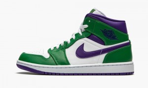 Nike Air Jordan 1 Mid 'Incredible Hulk' Schoenen Heren Groen Paars Wit Nederland | 894175-QXL