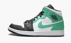 Nike Air Jordan 1 Mid 'Island Green' Schoenen Heren Wit Zwart Groen Nederland | 160528-KUP
