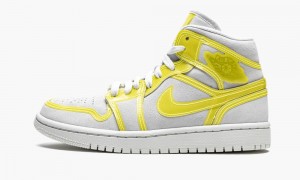 Nike Air Jordan 1 Mid LX 'Opti Yellow' Schoenen Dames Wit Geel Wit Nederland | 134582-JVU