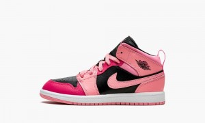 Nike Air Jordan 1 Mid PS 'Coral Chalk' Schoenen Kinderen Koraal Roze Zwart Nederland | 475623-SHC