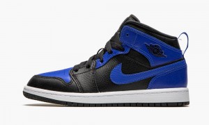 Nike Air Jordan 1 Mid PS 'Hyper Royal / Black' Schoenen Kinderen Zwart Koningsblauw Wit Nederland | 017659-UWT