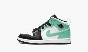 Nike Air Jordan 1 Mid (PS) Schoenen Kinderen Wit Zwart Groen Nederland | 486031-ANL