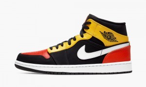 Nike Air Jordan 1 Mid SE 'Amarillo Orange' Schoenen Heren Zwart Oranje Nederland | 801943-BEX
