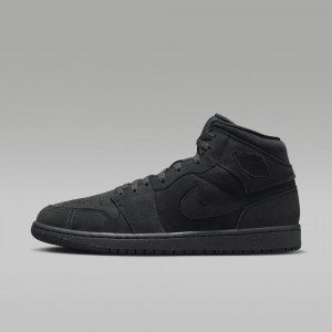 Nike Air Jordan 1 Mid SE Craft Schoenen Dames Donkergrijs Rood Zwart Nederland | 692140-FPM