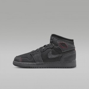 Nike Air Jordan 1 Mid SE Craft Schoenen Kinderen Donkergrijs Nederland | 092873-MFH