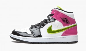 Nike Air Jordan 1 Mid SE 'Cyber / Active Fuchsia' Schoenen Heren Wit Fuchsie Zwart Nederland | 360572-NMT