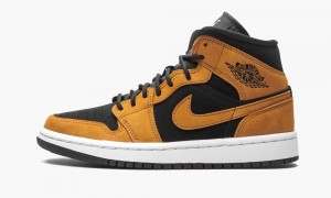 Nike Air Jordan 1 Mid SE 'Desert Ochre' Schoenen Dames Zwart Bruin Nederland | 716825-NJP