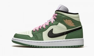 Nike Air Jordan 1 Mid SE 'Dutch Green' Schoenen Dames Groen Zwart Groen Nederland | 063789-GAX