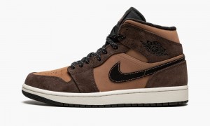 Nike Air Jordan 1 Mid SE 'Earth Tone' Schoenen Heren Donkerchocola Rood Nederland | 391726-OKZ