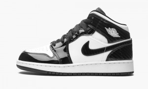 Nike Air Jordan 1 Mid SE GS 'All-Star Weekend 2021' Schoenen Kinderen Zwart Wit Nederland | 985641-CUA