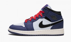 Nike Air Jordan 1 Mid SE (GS) 'Deep Royal' Schoenen Kinderen Diepkoningsblauw Zwart Nederland | 596071-KPZ