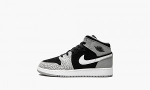 Nike Air Jordan 1 Mid SE GS Schoenen Kinderen Zwart Rood Wit Nederland | 850736-KZV