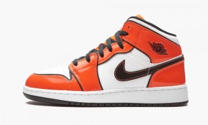 Nike Air Jordan 1 Mid SE GS 'Turf Orange' Schoenen Kinderen Oranje Zwart Wit Nederland | 279083-UXG