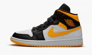 Nike Air Jordan 1 Mid SE 'Laser Orange/Black' Schoenen Dames Wit Oranje Zwart Nederland | 085632-DHJ