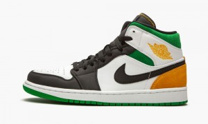 Nike Air Jordan 1 Mid SE 'Oakland' Schoenen Heren Wit Oranje Zwart Nederland | 498637-YEU