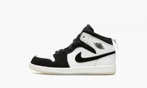 Nike Air Jordan 1 Mid SE (PS) Schoenen Kinderen Wit Zwart Nederland | 532478-WJH