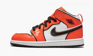 Nike Air Jordan 1 Mid SE PS 'Turf Orange' Schoenen Kinderen Oranje Zwart Wit Nederland | 325640-PEH