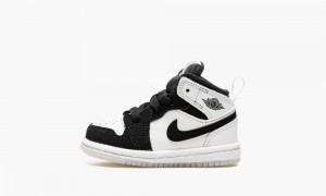 Nike Air Jordan 1 Mid SE (TD) 'Diamond' Schoenen Kinderen Wit Zwart Nederland | 024678-OFN