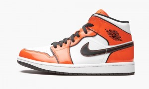 Nike Air Jordan 1 Mid SE 'Turf Orange' Schoenen Heren Oranje Zwart Wit Nederland | 821956-DIA