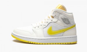 Nike Air Jordan 1 Mid SE 'Voltage Yellow' Schoenen Dames Wit Geel Nederland | 241890-QTH