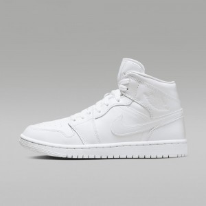 Nike Air Jordan 1 Mid Schoenen Dames Wit Nederland | 635894-XZD