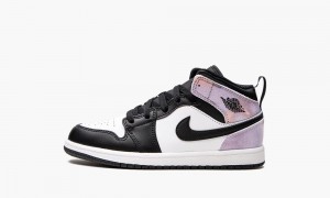 Nike Air Jordan 1 Mid Se PS Schoenen Kinderen Zwart Koraal Wit Nederland | 245067-OKP