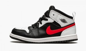 Nike Air Jordan 1 Mid TD 'Chile Red' Schoenen Kinderen Zwart Rood Wit Nederland | 513096-IFO