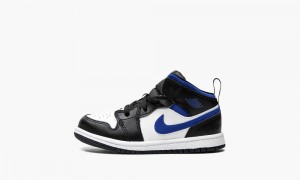 Nike Air Jordan 1 Mid TD 'Game Royal' Schoenen Kinderen Wit Blauw Zwart Nederland | 267518-NHG