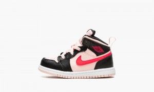 Nike Air Jordan 1 Mid (TD) Schoenen Kinderen Zwart Nederland | 647518-MCA