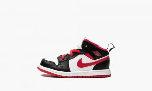 Nike Air Jordan 1 Mid TD 'Very Berry' Schoenen Kinderen Zwart Wit Nederland | 381546-HLB