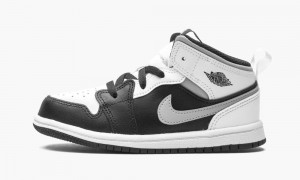 Nike Air Jordan 1 Mid (TD) 'White Shadow' Schoenen Kinderen Zwart Grijs Wit Nederland | 802536-WBV