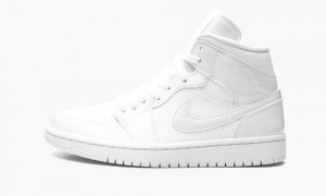 Nike Air Jordan 1 Mid 'Triple White' Schoenen Dames Wit Nederland | 876250-FMY
