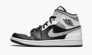 Nike Air Jordan 1 Mid 'White Shadow' Schoenen Heren Zwart Wit Grijs Nederland | 389041-CXW