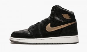Nike Air Jordan 1 RET Hi Prem HC Schoenen Kinderen Zwart Lichtbeige Nederland | 570123-FUH