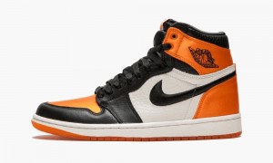 Nike Air Jordan 1 RE HI OG SL 'Satin Shattered Backboard' Schoenen Dames Zwart Oranje Nederland | 753426-ZMK