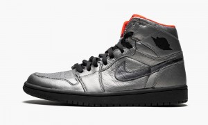 Nike Air Jordan 1 Retro Hi Premier Schoenen Heren Blauw Grijs Zwart Oranje Nederland | 390268-JHE