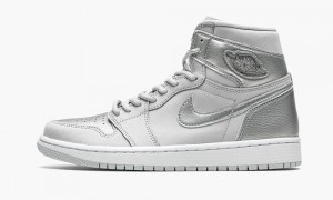 Nike Air Jordan 1 Retro High CO.JP 'Metallic Silver' Schoenen Heren Grijs Wit Metal Nederland | 314875-FTU
