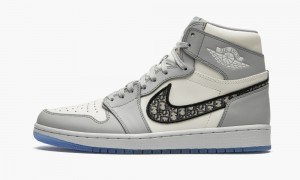Nike Air Jordan 1 Retro High 'Dior' Schoenen Heren Wit Grijs Nederland | 267198-TYG
