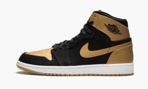 Nike Air Jordan 1 Retro High 'Melo' Schoenen Heren Zwart Metal Goud Wit Nederland | 378405-ATF