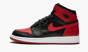 Nike Air Jordan 1 Retro High OG BG 'Banned' Schoenen Kinderen Zwart Rood Wit Nederland | 103297-CEA