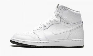 Nike Air Jordan 1 Retro High OG BG 'Perforated' Schoenen Kinderen Wit Zwart Nederland | 259413-GPZ