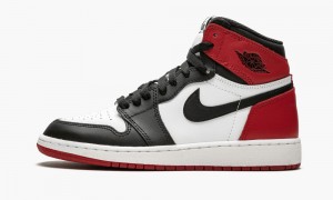 Nike Air Jordan 1 Retro High OG BG Schoenen Kinderen Wit Zwart Rood Nederland | 615072-ESQ