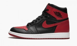 Nike Air Jordan 1 Retro High OG 'Banned / Bred' Schoenen Heren Zwart Rood Nederland | 498073-ZTP