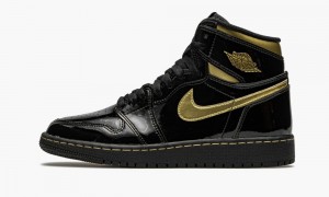 Nike Air Jordan 1 Retro High OG GS 'Black Metallic Gold' Schoenen Kinderen Zwart Metal Goud Nederland | 076589-YGW
