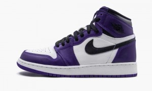 Nike Air Jordan 1 Retro High OG GS 'Court Purple 2.0' Schoenen Kinderen Paars Zwart Wit Nederland | 108934-MJB