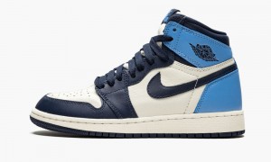 Nike Air Jordan 1 Retro High OG GS 'Obsidian/University Blue' Schoenen Kinderen Obsidian Blauw Nederland | 370641-JRL