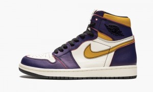 Nike Air Jordan 1 Retro High OG 'LA to Chicago' Schoenen Heren Paars Goud Nederland | 203196-ZPM
