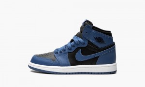 Nike Air Jordan 1 Retro High OG PS 'Dark Marina Blue' Schoenen Kinderen Donkerblauw Zwart Wit Nederland | 387120-EBN
