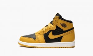 Nike Air Jordan 1 Retro High OG PS 'Pollen' Schoenen Kinderen Zwart Wit Geel Nederland | 240568-LVT